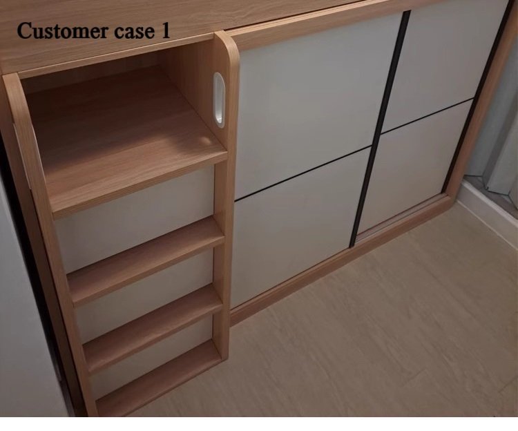 Modern multifunctional furniture bed with built-in wardrobe and study desk in white finish.