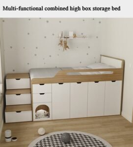 Innovative bed design that includes a home for your pet.