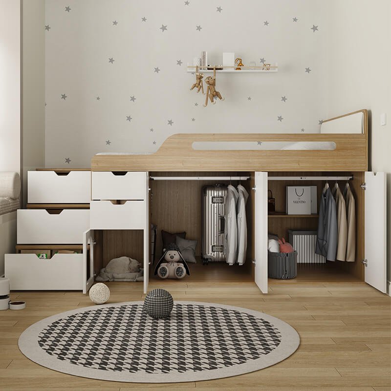 Multifunctional bed with integrated pet house