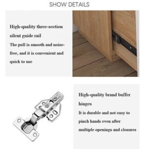 Multi-functional kids' high sleeper bed in natural wood finish, showing the built-in desk and spacious drawers.