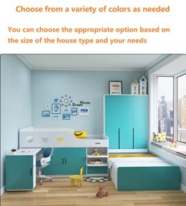 Creative kids bed design that saves floor space for play.