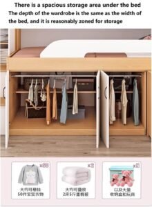 High-weight-capacity youth loft bed with reinforced structure.