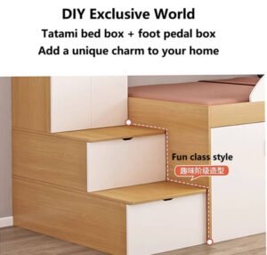 White label loft bed with desk set for furniture retailers.