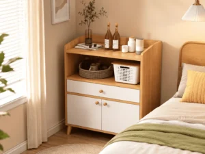 Modern bedroom nightstand for hotel and apartment furniture projects