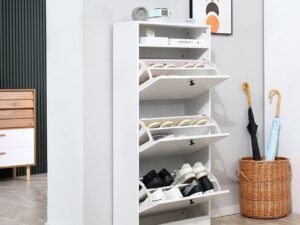 Customizable Narrow Shoe Cabinet for Hallway or Entryway