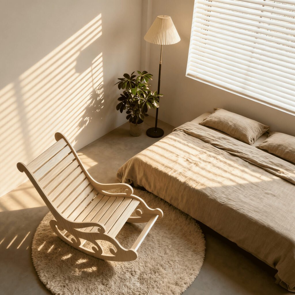 A Serene Spot for Relaxation with our Garden Rocking Chair.