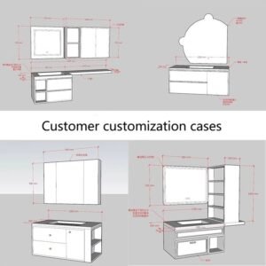 wall mounted bathroom vanity cabinet with soft close drawers