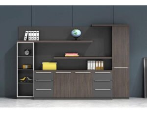 premium plywood heavy duty bookcase with high load capacity shelves.Customizable living room storage cabinet system with adjustable shelves and drawers.