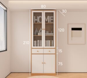 Modern storage cabinet with sleek lines for contemporary home or office