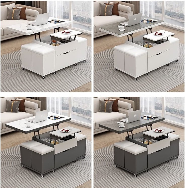 Innovative foldable coffee table designed for modern, compact households.
