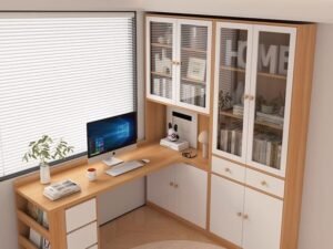 office desk bookshelf modular workstation for modern office