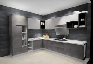 plywood custom modern kitchen cabinets with soft close drawers