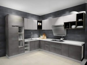 plywood custom modern kitchen cabinets with soft close drawers