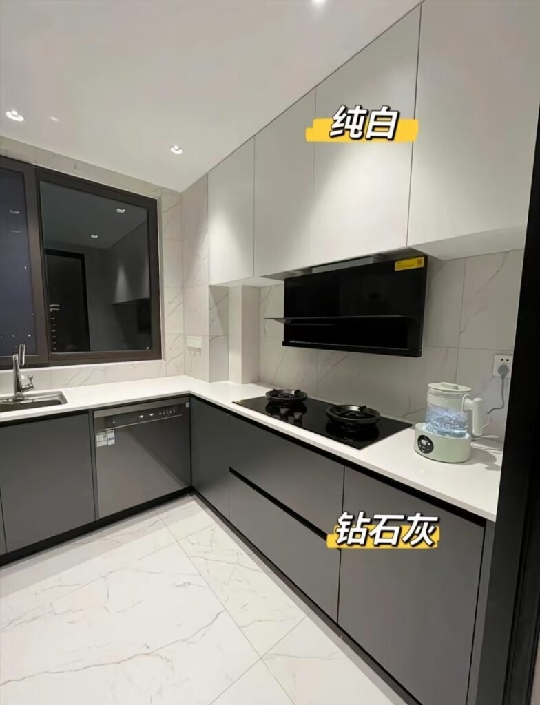 European high gloss MDF kitchen cabinet set OEM