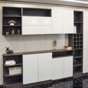 L shaped custom modern kitchen cabinets with island
