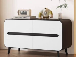 Modern sideboard buffet credenza in plywood with minimalist doors.modern walnut veneer sideboard, 4 doors, soft-close hinges oak melamine buffet cabinet with drawers, dining room low credenza with fluted doors and metal legs, cable management white lacquer sideboard high gloss, adjustable shelves black ash veneer credenza, 3 doors, living room