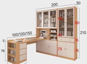 Versatile storage cabinet for office or home use with multiple shelves