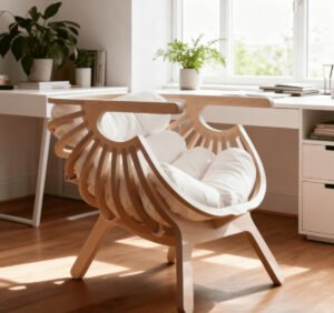Ergonomic Modern Molded Plastic Chair for Contemporary Interiors