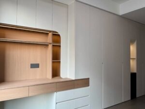 modern wood slat wardrobe for bedroom and hotel