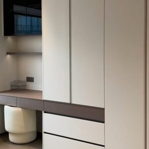 OSB eco-friendly wardrobe with industrial design, raw texture bedroom storage solution
