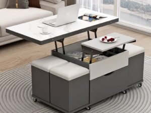 Coffee table manufacturer for small living room OEM factory production showing modern lift top storage coffee table