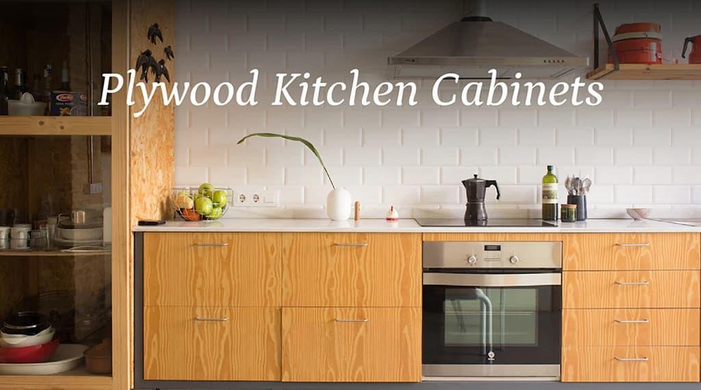 Moisture-resistant plywood cabinets installed in a modern kitchen