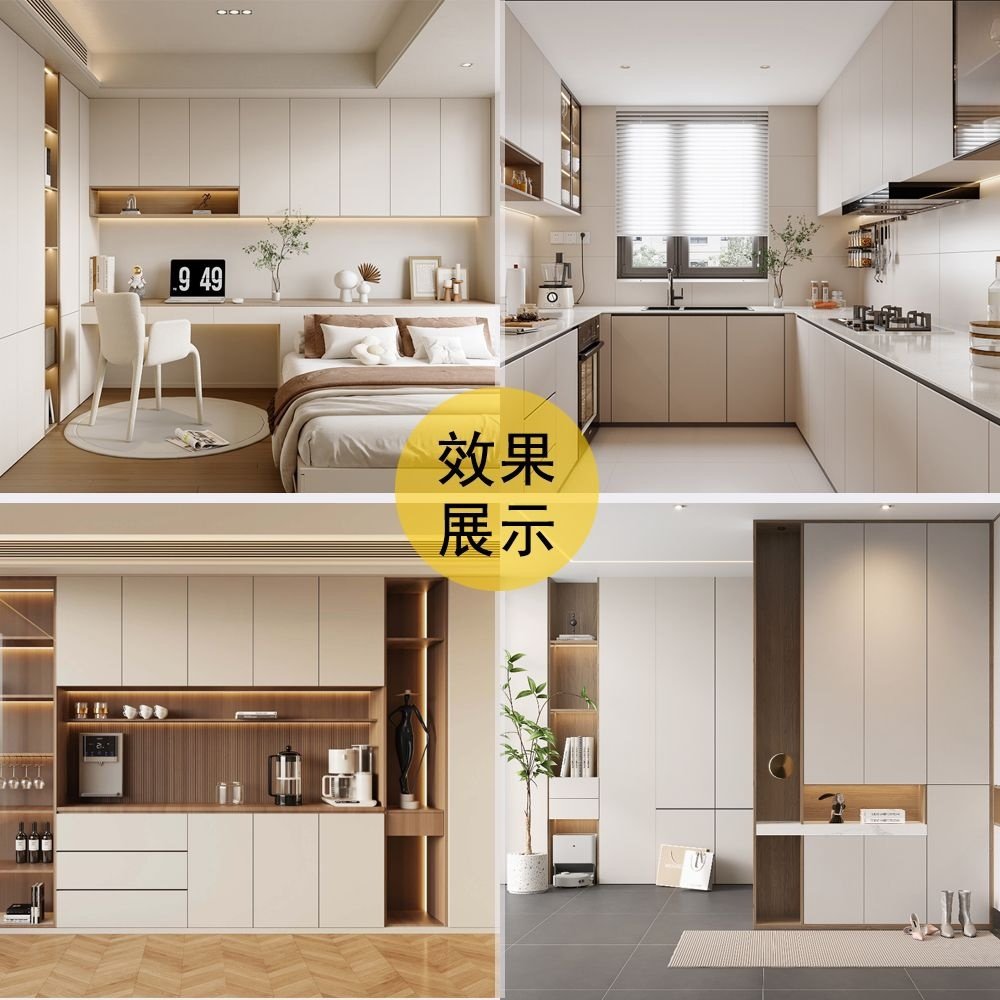 Quality control expert inspecting a durable flat-pack furniture panel in a modern factory,showcasing professional RTA furniture manufacturing for global exporters.