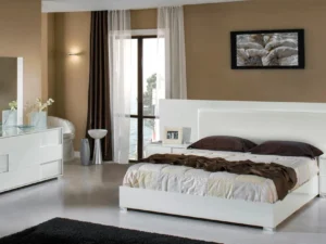 Modern luxury bedroom furniture set with sleek design, perfect for European-style bedrooms.