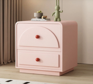 colorful kids night stand with spacious drawers and toys