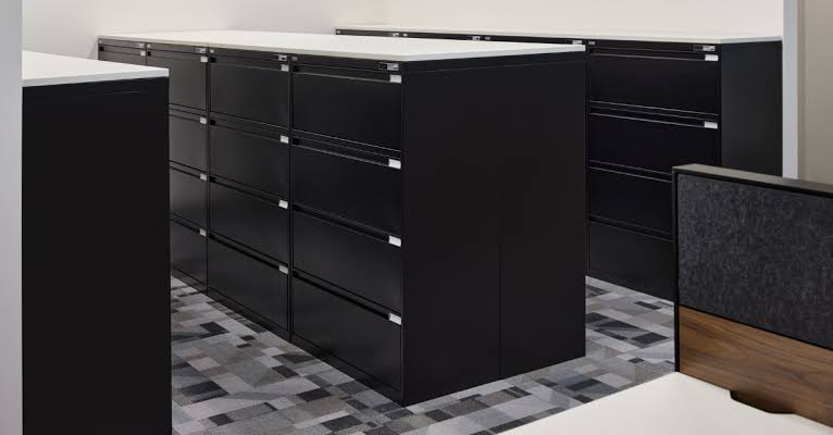 Customizable filing cabinets featuring multiple drawers for various storage needs