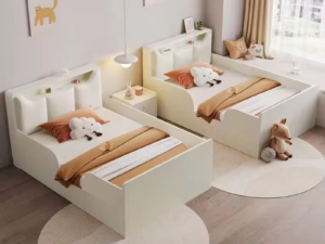 kids bedroom furniture set with storage bed and safe rounded edges KD flat pack