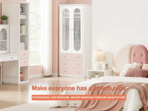 kids bedroom furniture set with bed wardrobe study desk and dresser KD flat pack