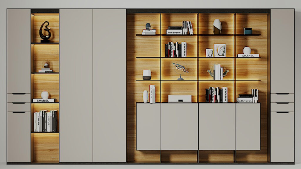 Sleek modern filing cabinets with a minimalist design for organized office spaces