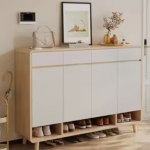 narrow sideboard cabinet buffet cabinet for corridor depth control in multi-unit installs