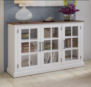 packaging corner protection internal bracing for buffet cabinet with glass doors