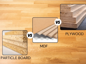 plywood vs MDF vs particle board comparison for living room furniture set sourcing