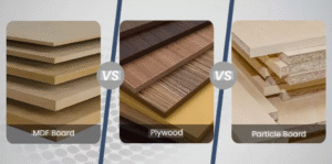 plywood vs MDF vs particleboard carcass comparison for buffet cabinets and sideboards