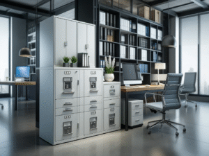 Modern Office Filing Cabinet with Locking Mechanism