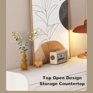 Slim shoe cabinet top surface for keys, decor, and daily entryway essentials