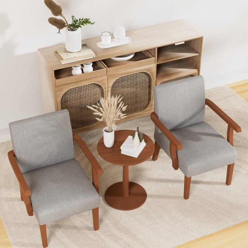 Durable small living room chair with hardwood frame
