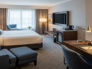 space saving furniture FF&E checklist for compact hotel rooms