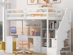 kids bedroom furniture sets loft bed with desk white loft bed study area and storage