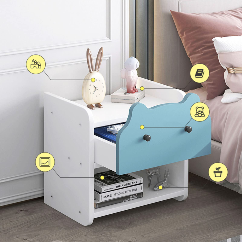 OEM kids bedside table for hotel family suites apartment projects and retail brands