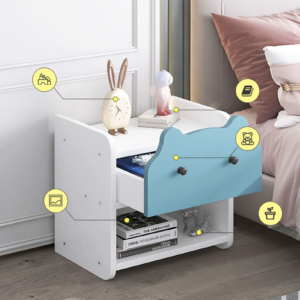 OEM kids bedside table for hotel family suites apartment projects and retail brands