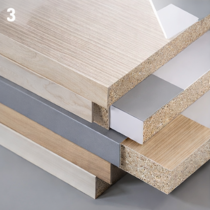 kids furniture panel material MDF plywood edge banding quality close up