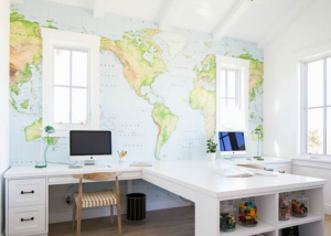 kids study desk with storage for homework station RTA KD furniture export