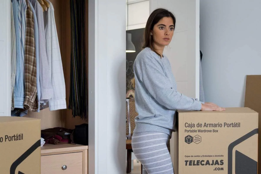 flat-pack wardrobe closet packaged in two cartons with corner protection