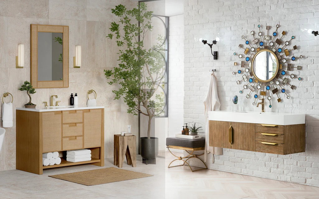 wall-hung floating vanity vs freestanding vanity comparison for projects