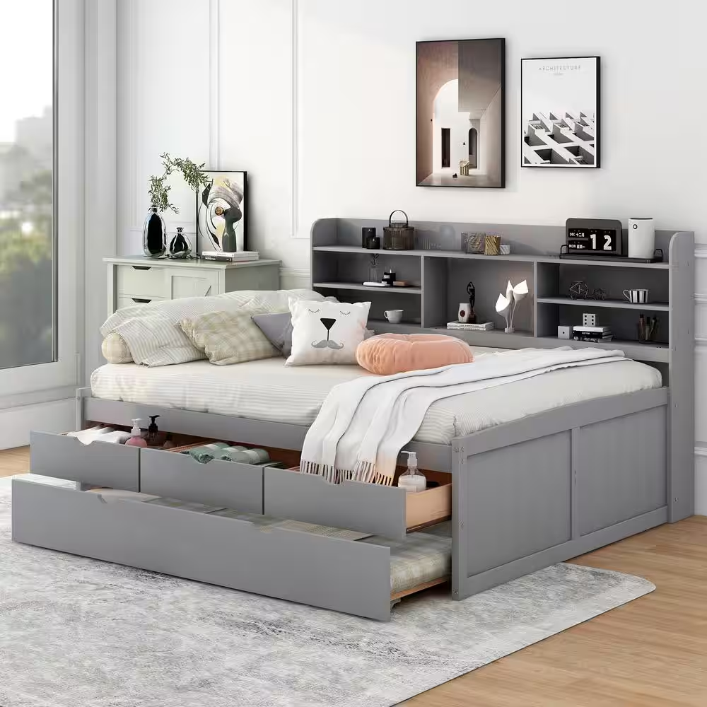 panel bed with storage drawers small space bedroom furniture