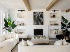 modern plywood TV stand with storage light oak media console minimalist living room furniture